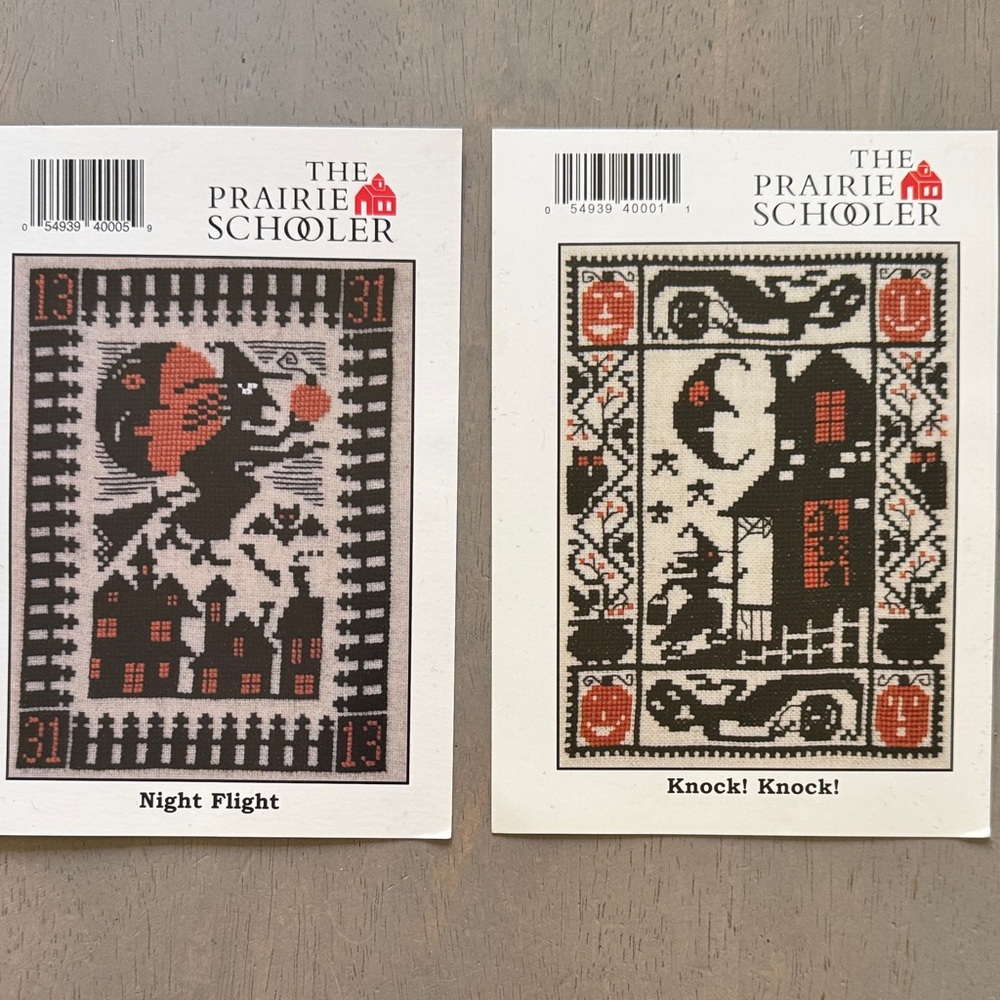 2 The Prairie Schooler Cross Stitch Patterns Halloween - Picture 1 of 6
